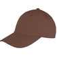 Memphis 6 Panel Brushed Cotton Low Profile Cap - Chocolate