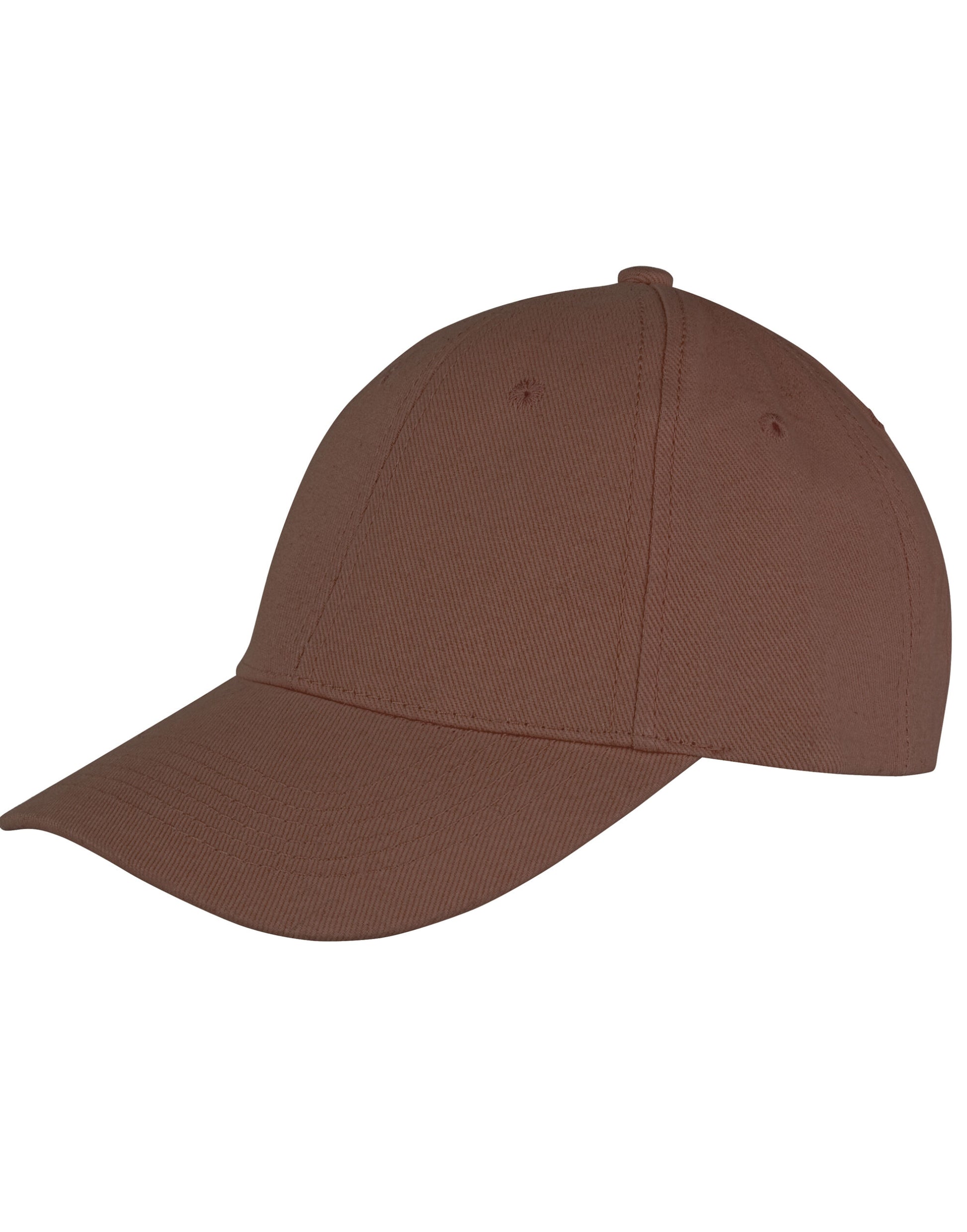 Memphis 6 Panel Brushed Cotton Low Profile Cap - Chocolate