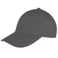 Memphis 6 Panel Brushed Cotton Low Profile Cap - Charcoal