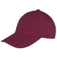 Memphis 6 Panel Brushed Cotton Low Profile Cap - Burgundy
