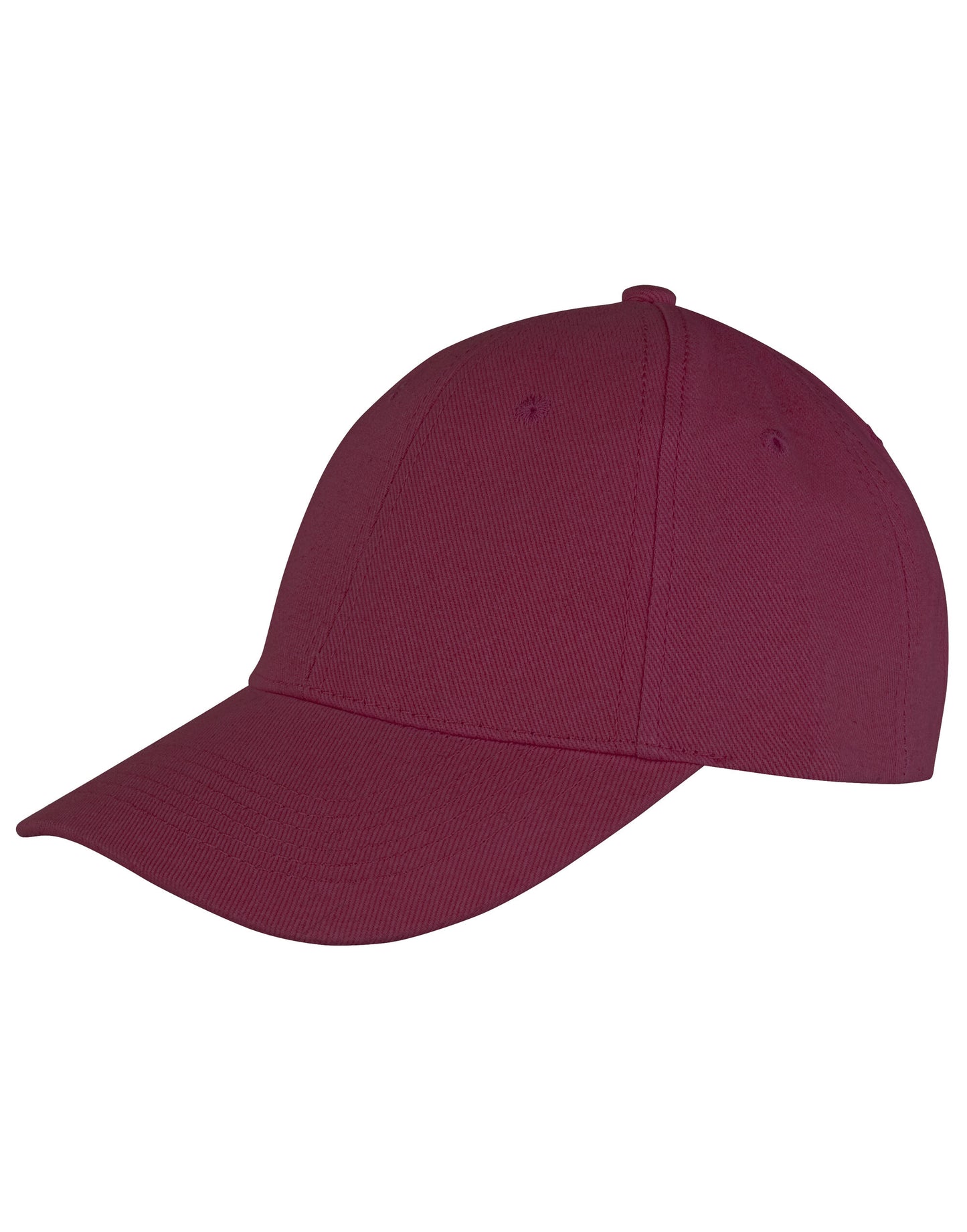 Memphis 6 Panel Brushed Cotton Low Profile Cap - Burgundy