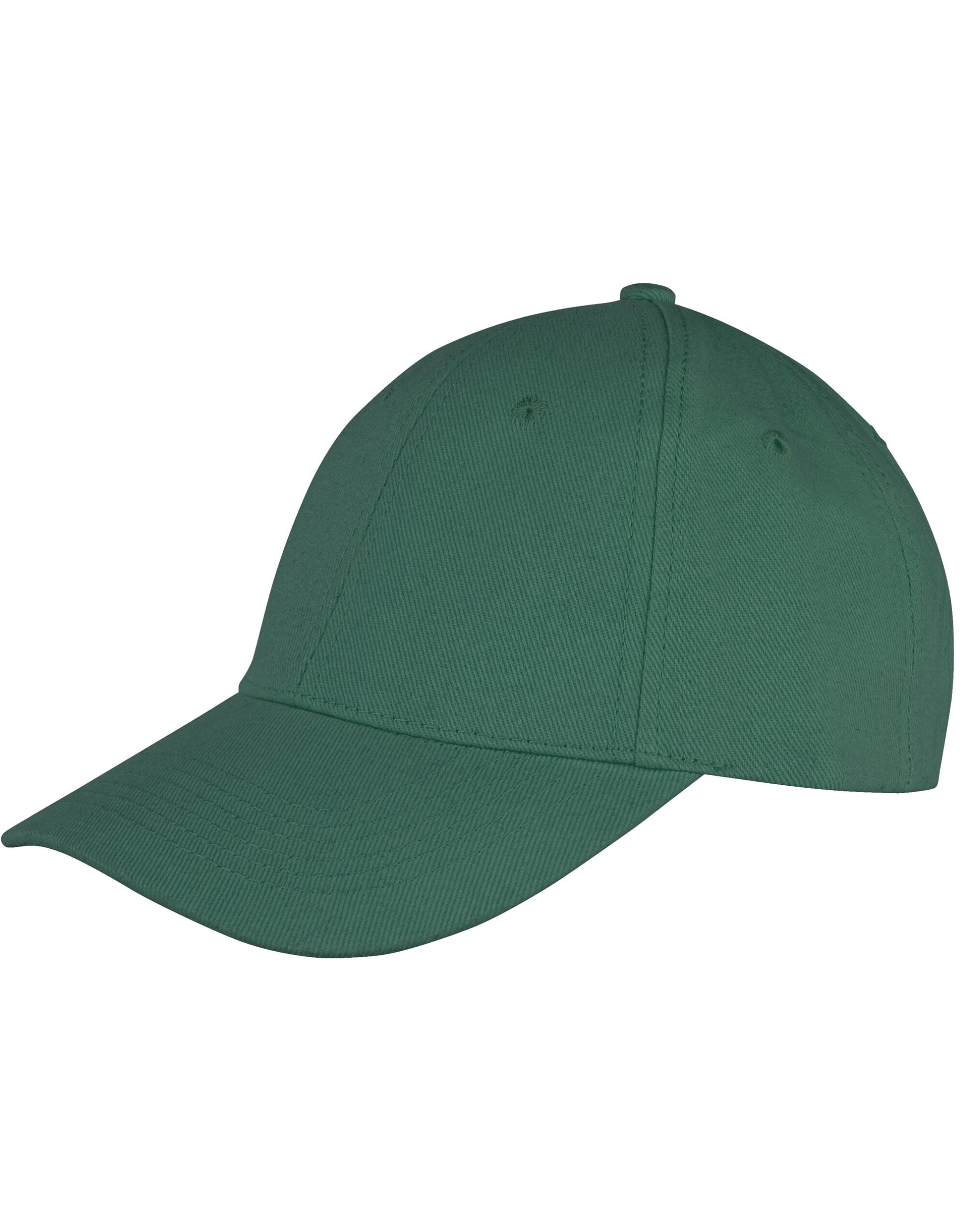 Memphis 6 Panel Brushed Cotton Low Profile Cap - Bottle Green