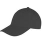 Memphis 6 Panel Brushed Cotton Low Profile Cap - Black