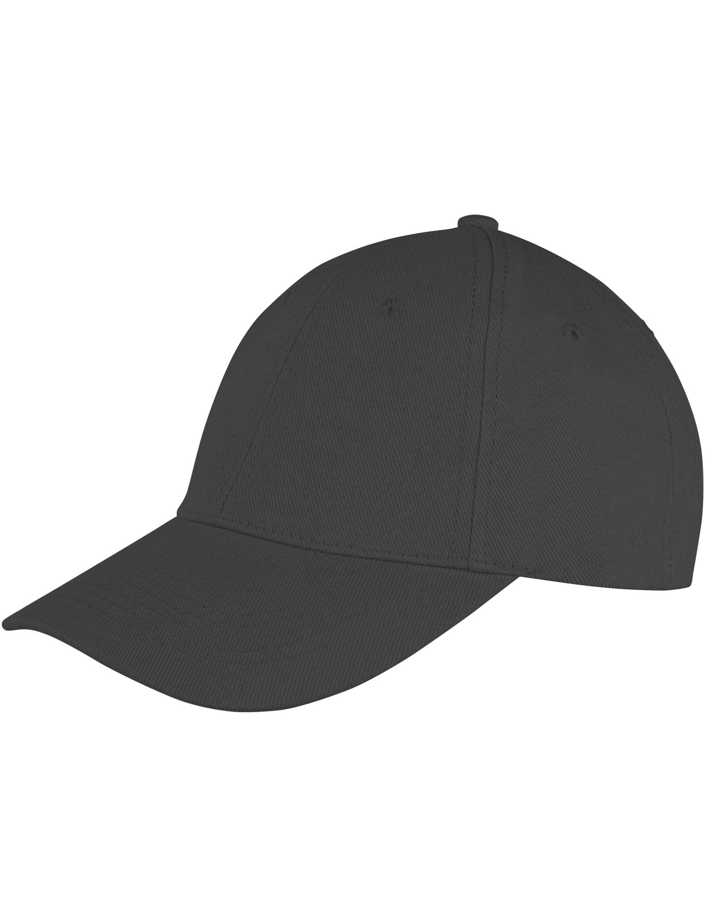 Memphis 6 Panel Brushed Cotton Low Profile Cap - Black