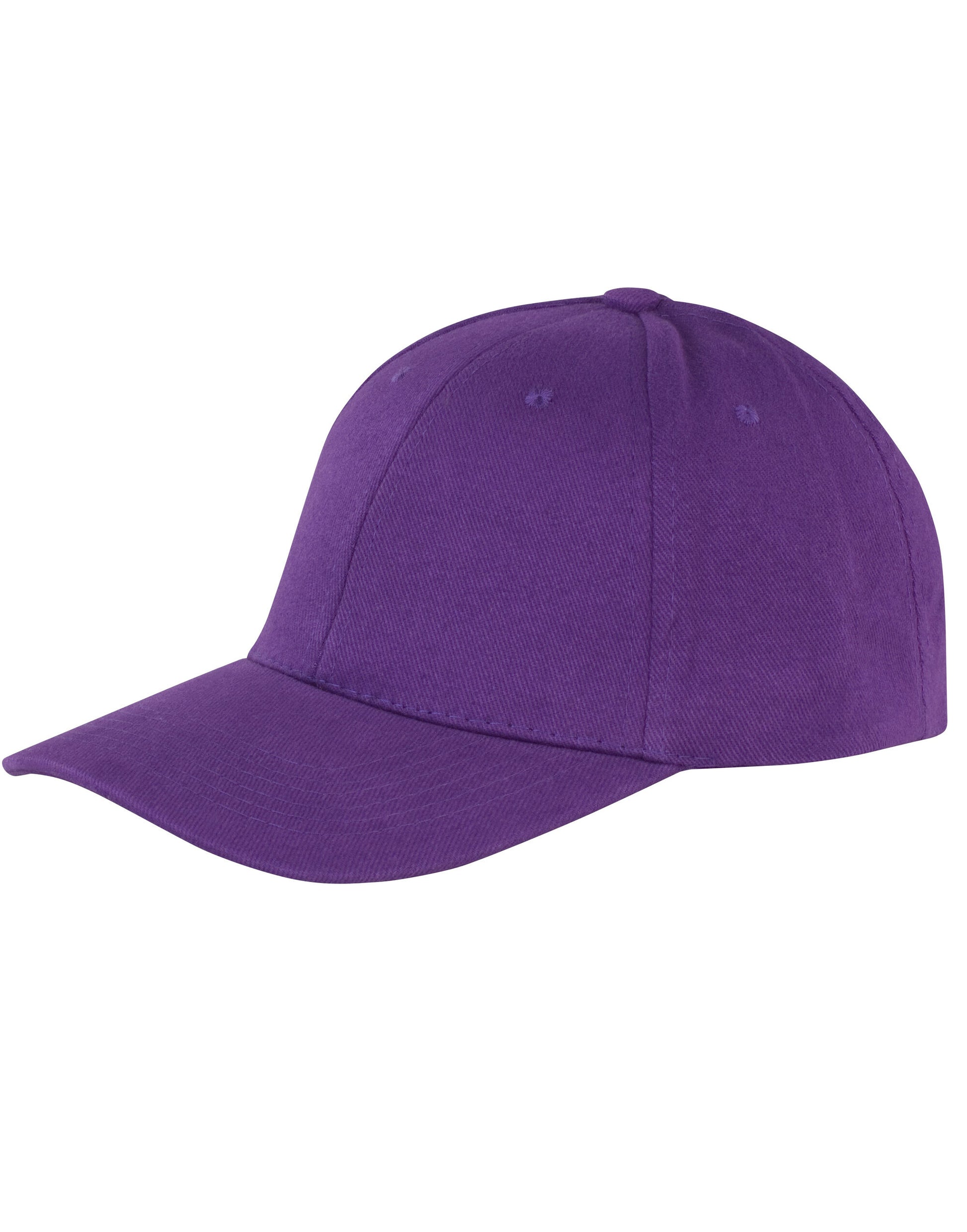 Memphis 6 Panel Brushed Cotton Low Profile Cap - Purple