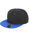 Bronx Original Flat Peak Snap Back Dual Colour Cap - Black/ Azure Blue