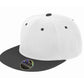 Bronx Original Flat Peak Snap Back Dual Colour Cap - White/Black