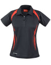 Ladies' Team Spirit Polo Shirt - Black/Red