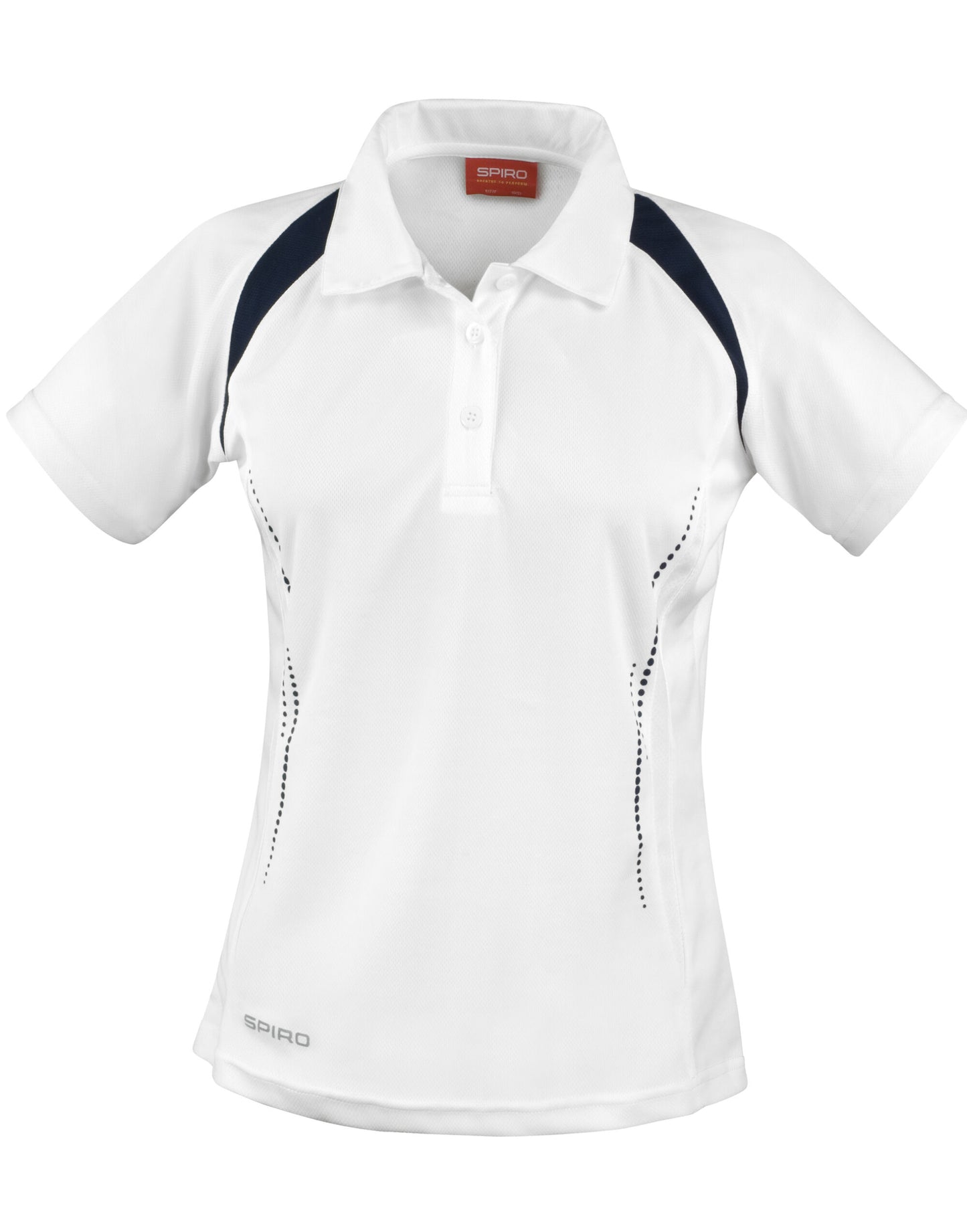 Ladies' Team Spirit Polo Shirt - White/Navy