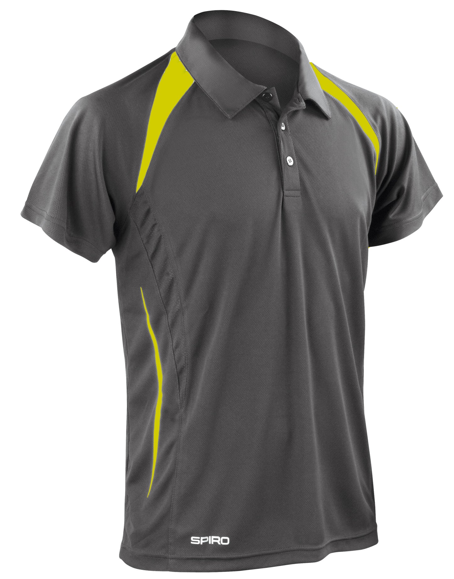 Men's Team Spirit Polo Shirt - Grey/Lime