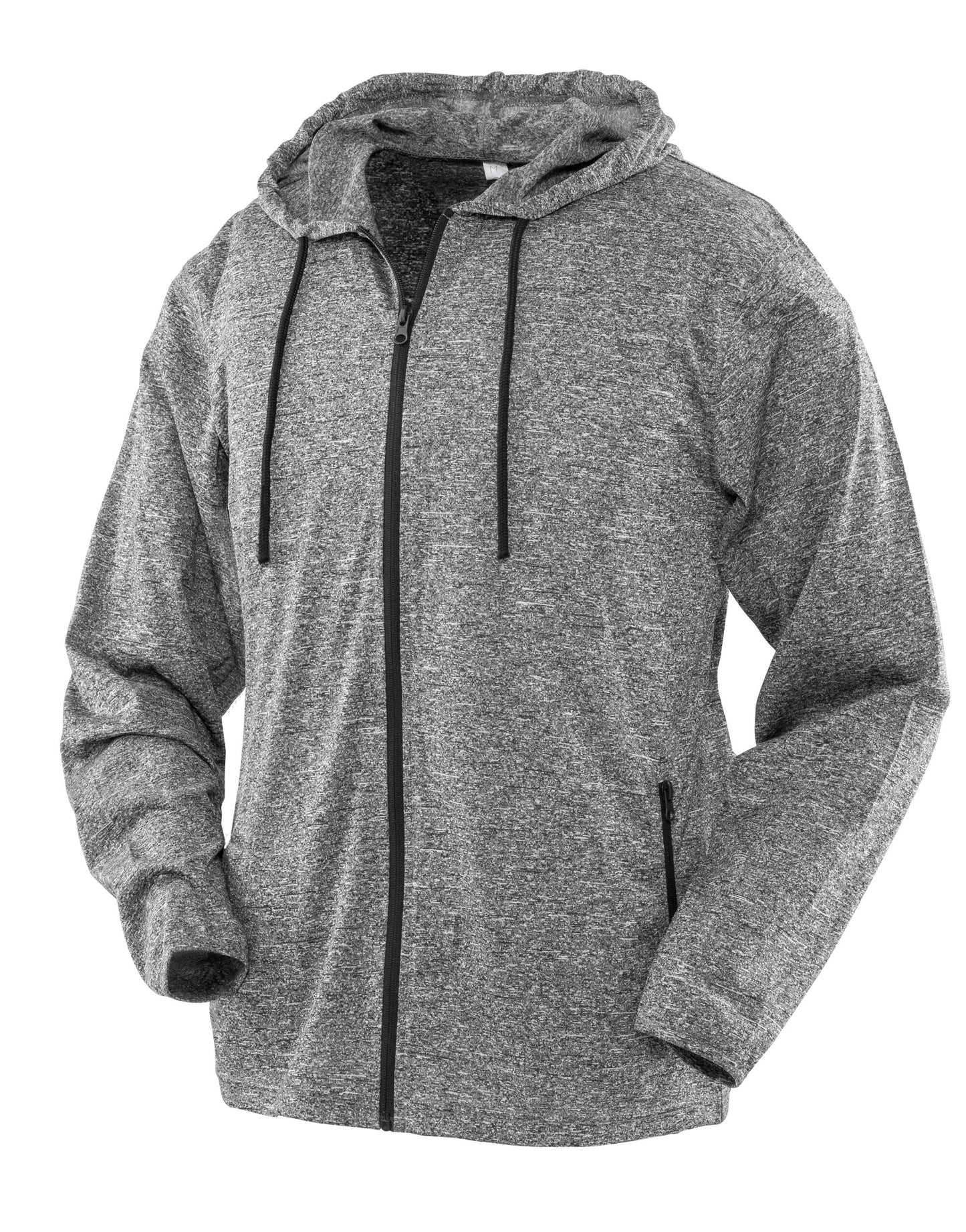 Women's Hooded Tee-Jacket - Grey/Black