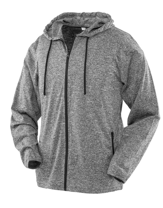 Women's Hooded Tee-Jacket - Grey/Black