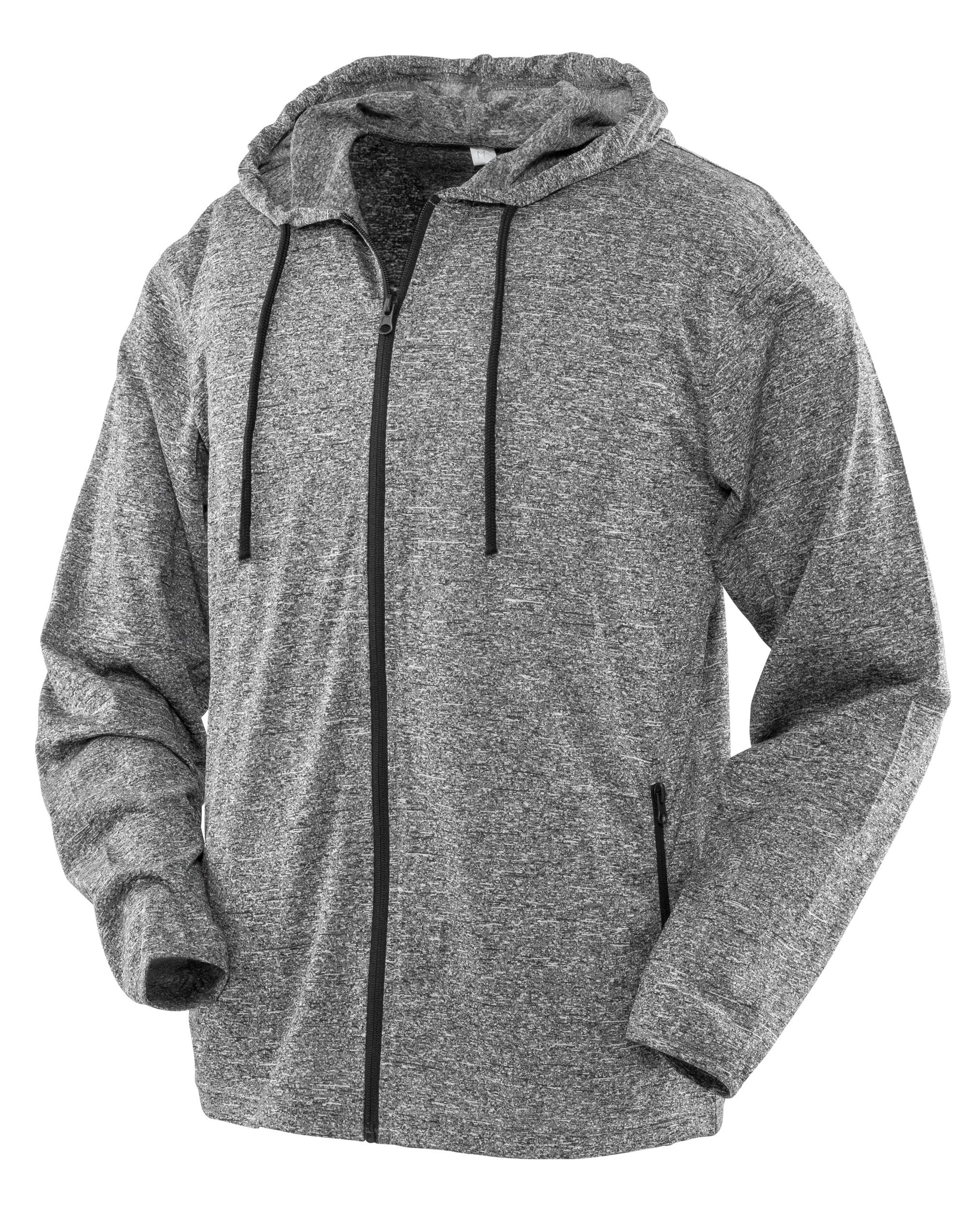 Men's Hooded Tee-Jacket - Grey/Black