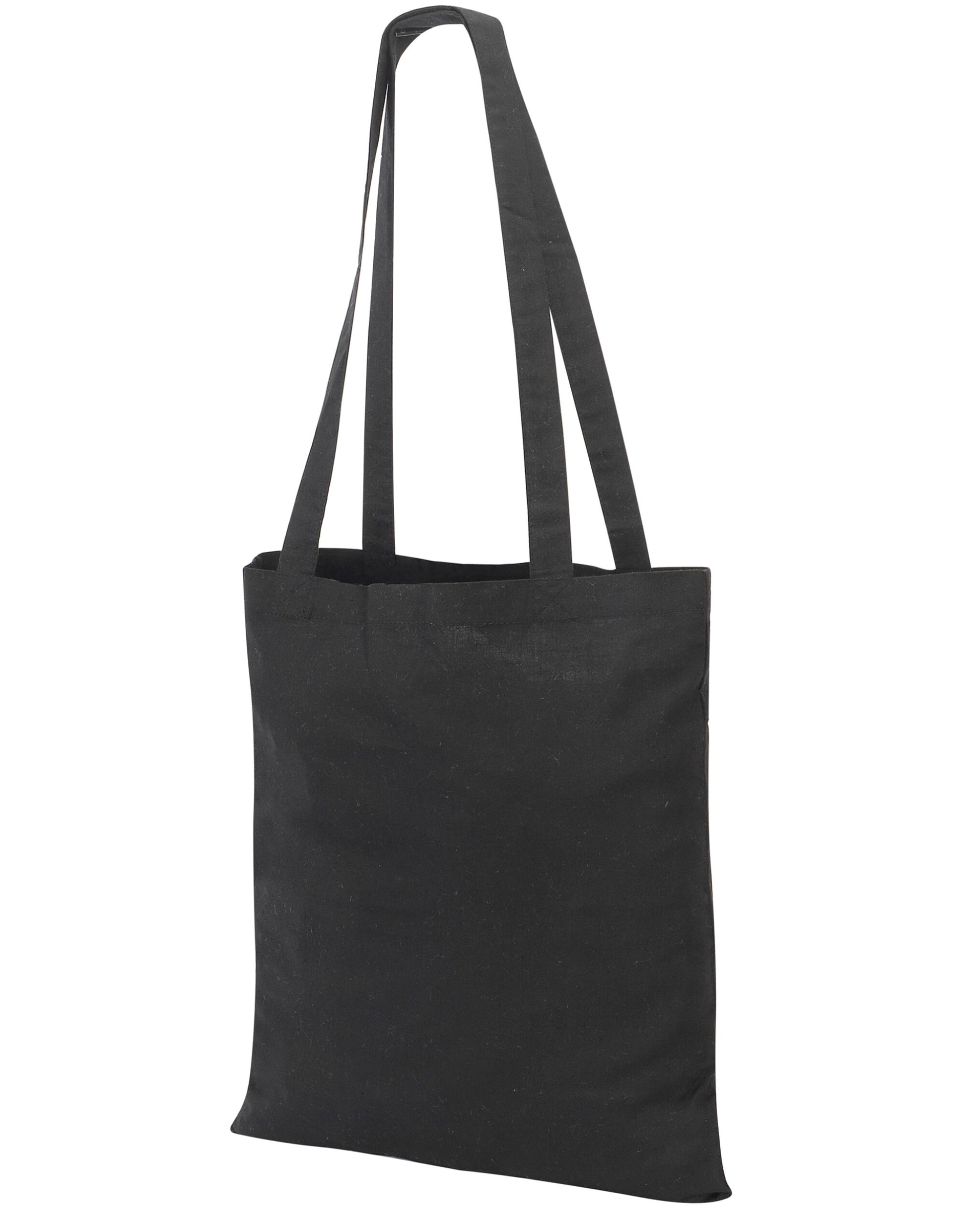 Guildford Cotton Shopper/Tote Shoulder Bag - Black