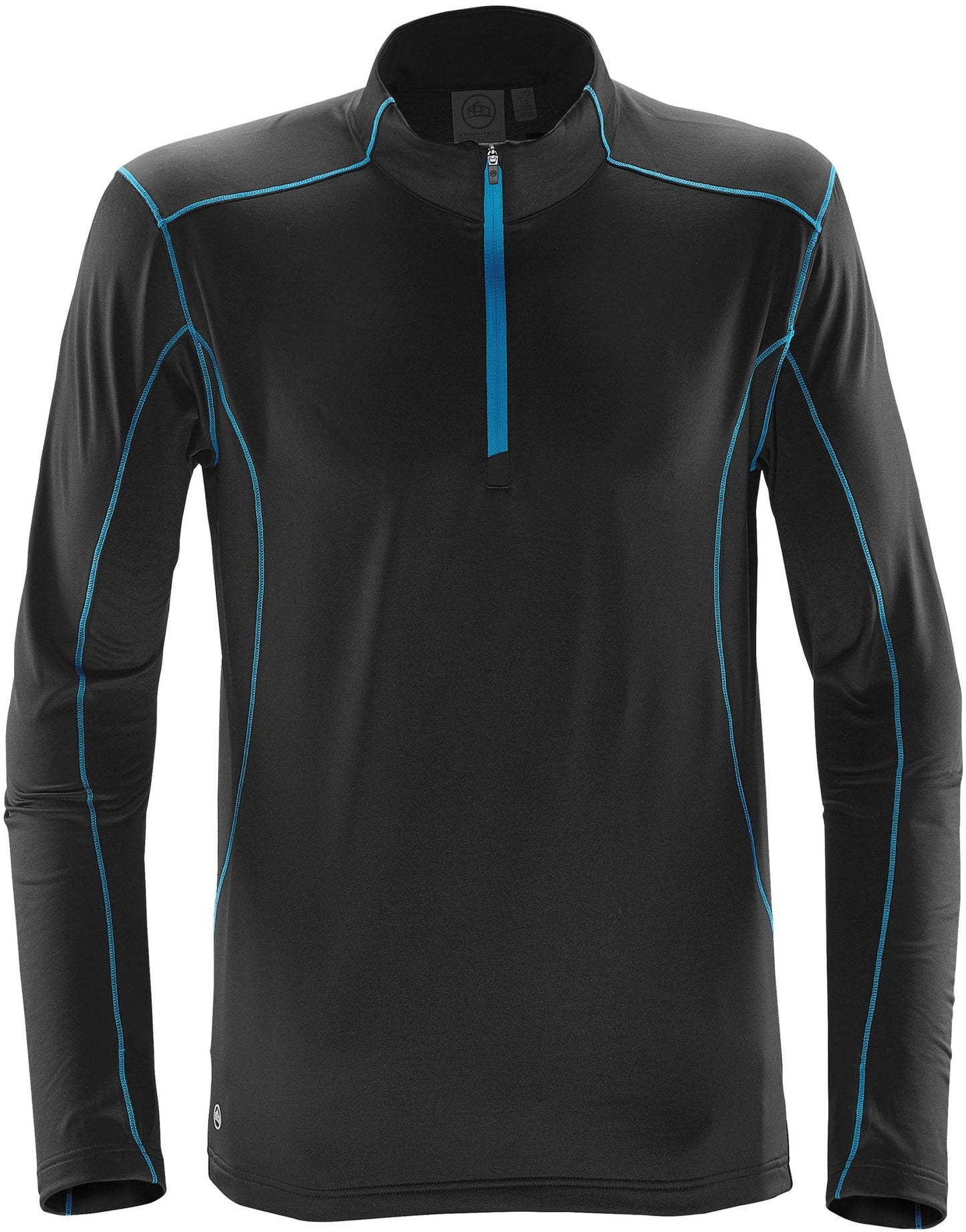 Men's Pulse Fleece Pullover - Black/Electric Blue