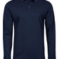 Men's Luxury Long Sleeve Stretch Polo - Navy