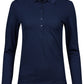 Ladies' Luxury Long Sleeve Stretch Polo - Navy