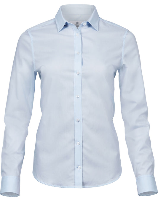 Ladies' Stretch Luxury Shirt - Light Blue