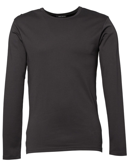 Men's Long Sleeve Interlock Tee - Dark Grey