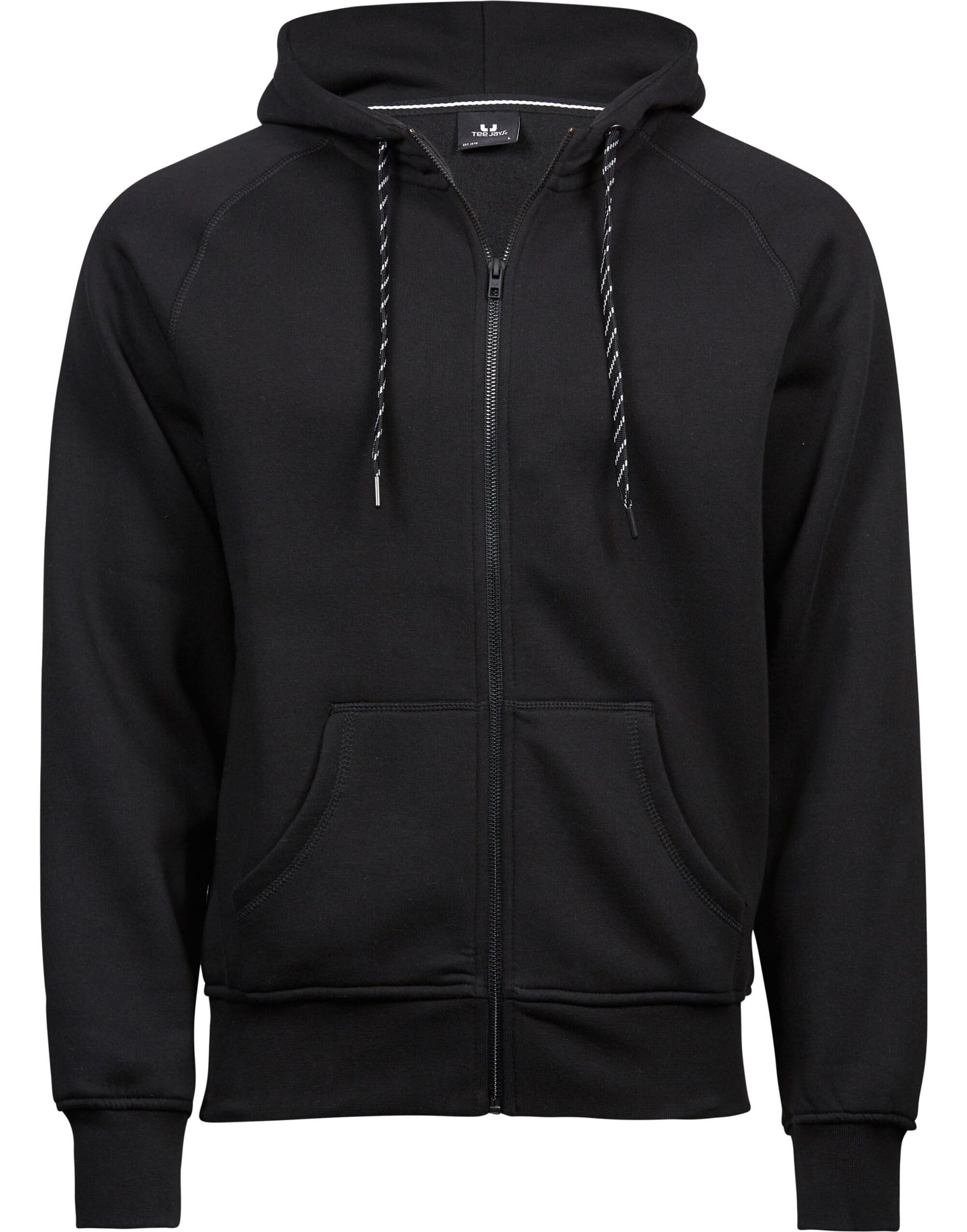 Men's Fashion Full Zip Hood - Black