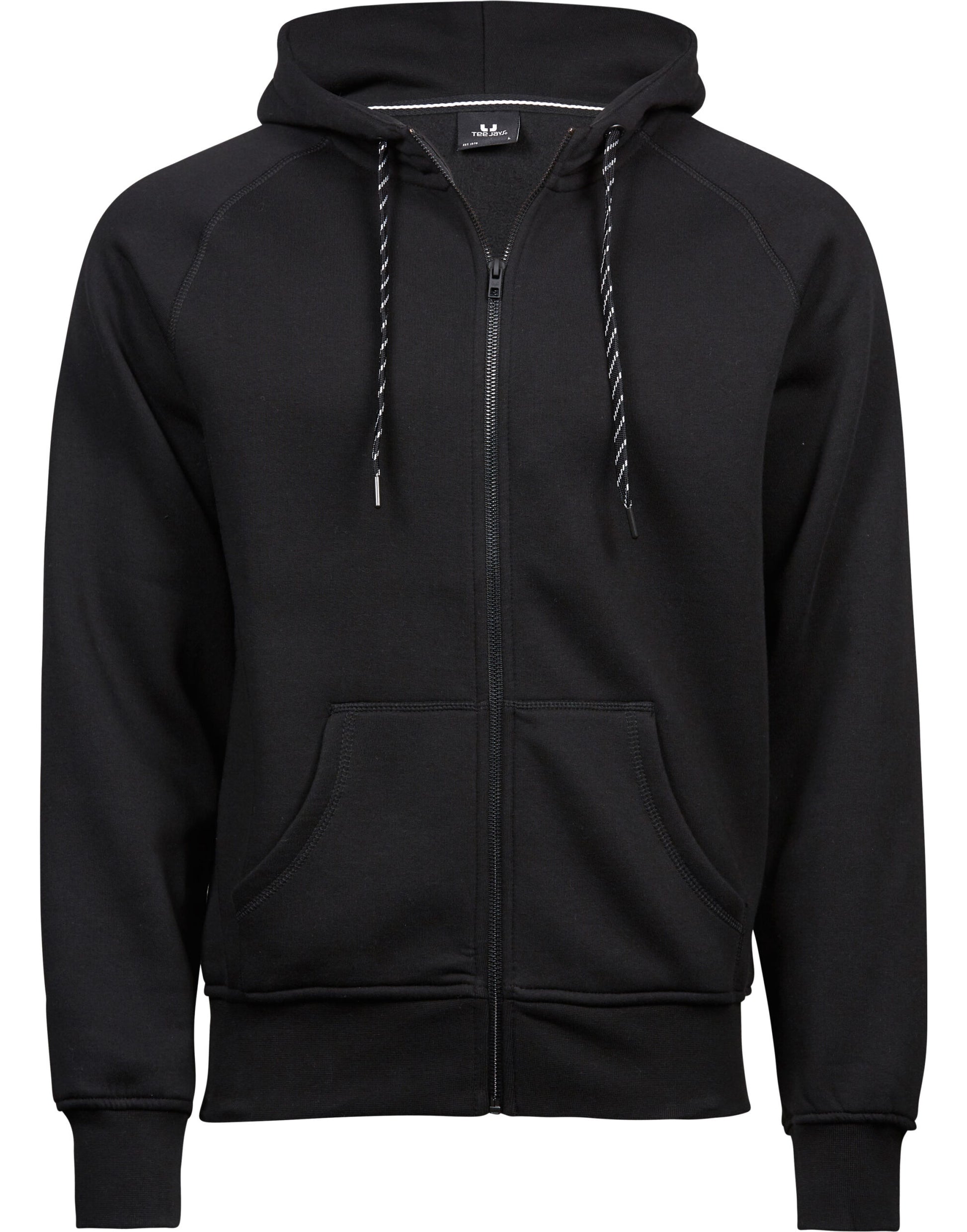 Men's Fashion Full Zip Hood - Black