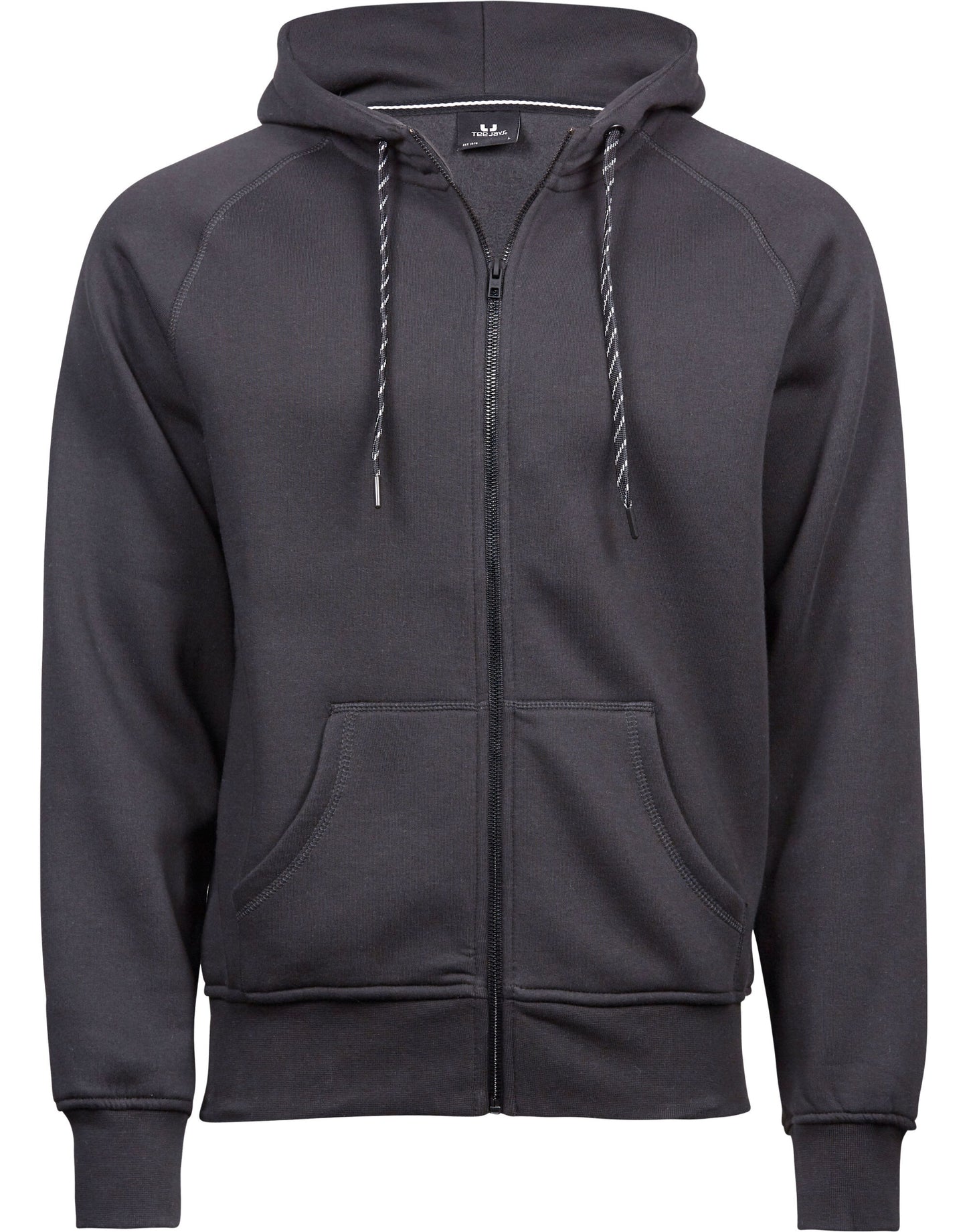 Men's Fashion Full Zip Hood - Dark Grey