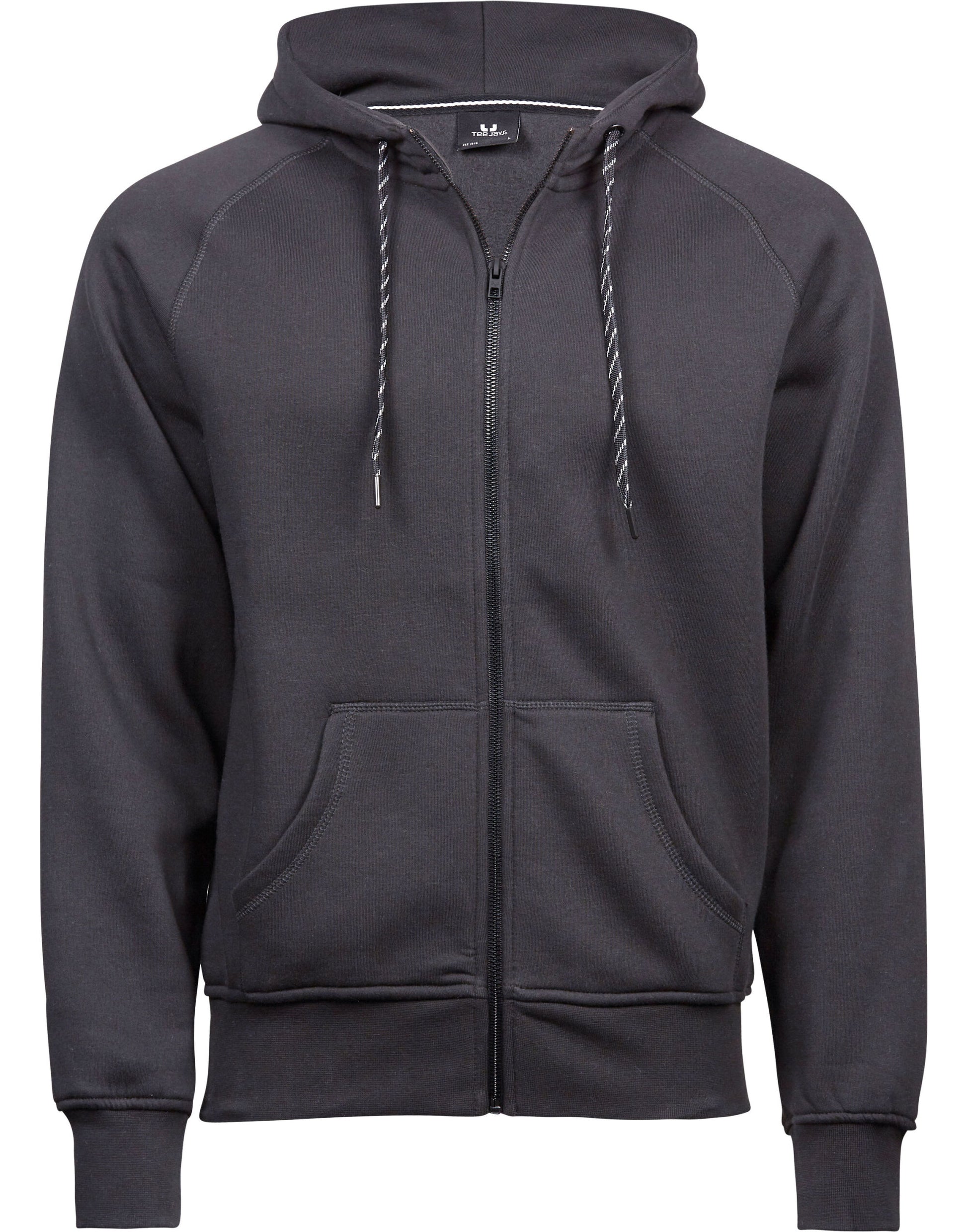 Men's Fashion Full Zip Hood - Dark Grey