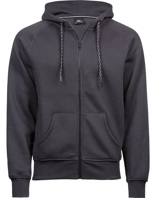 Men's Fashion Full Zip Hood - Dark Grey