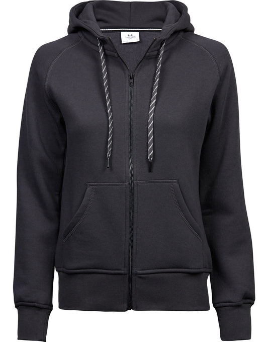 Ladies' Fashion Full Zip Hood - Dark Grey