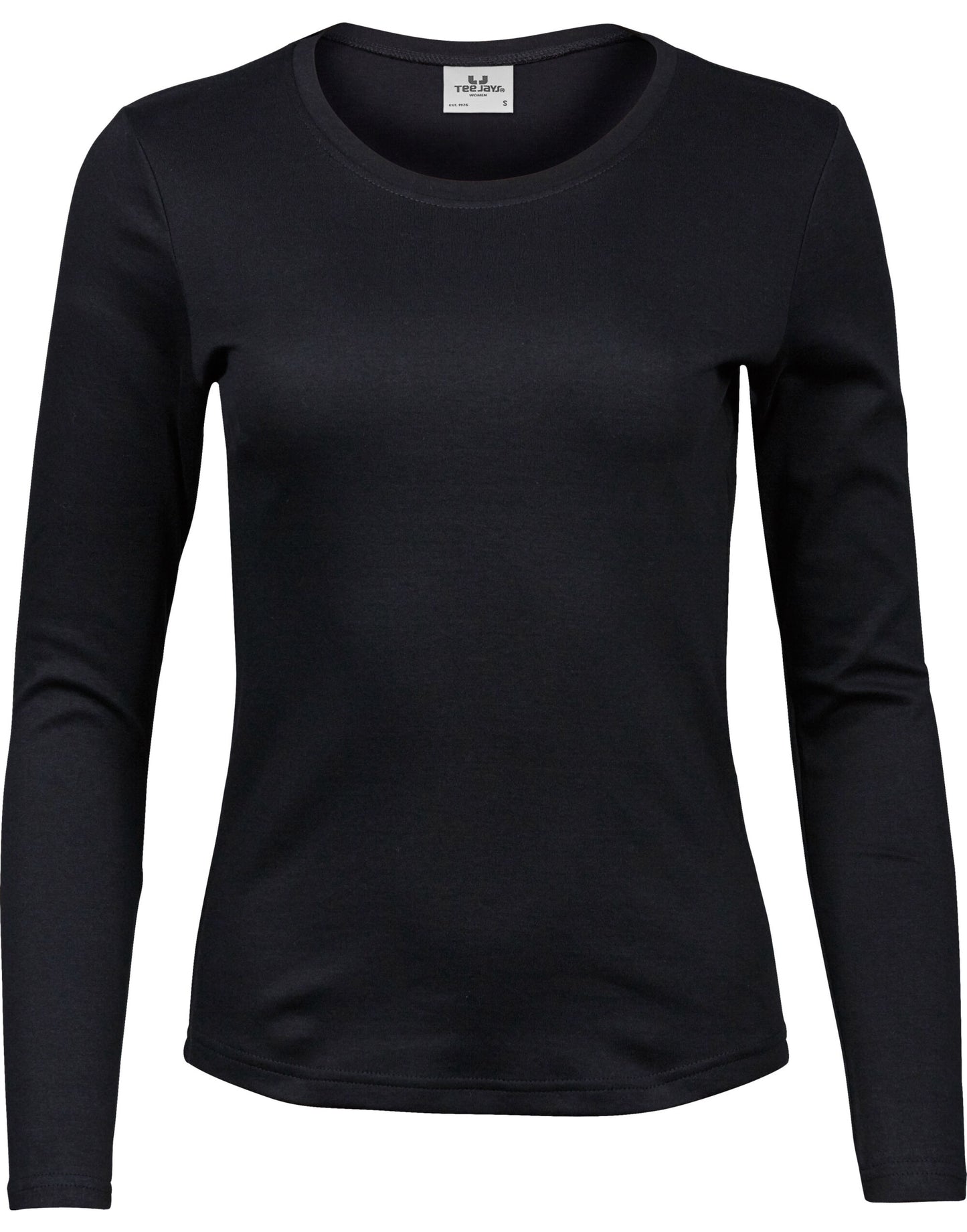Ladies' Long Sleeve Interlock Tee - Black