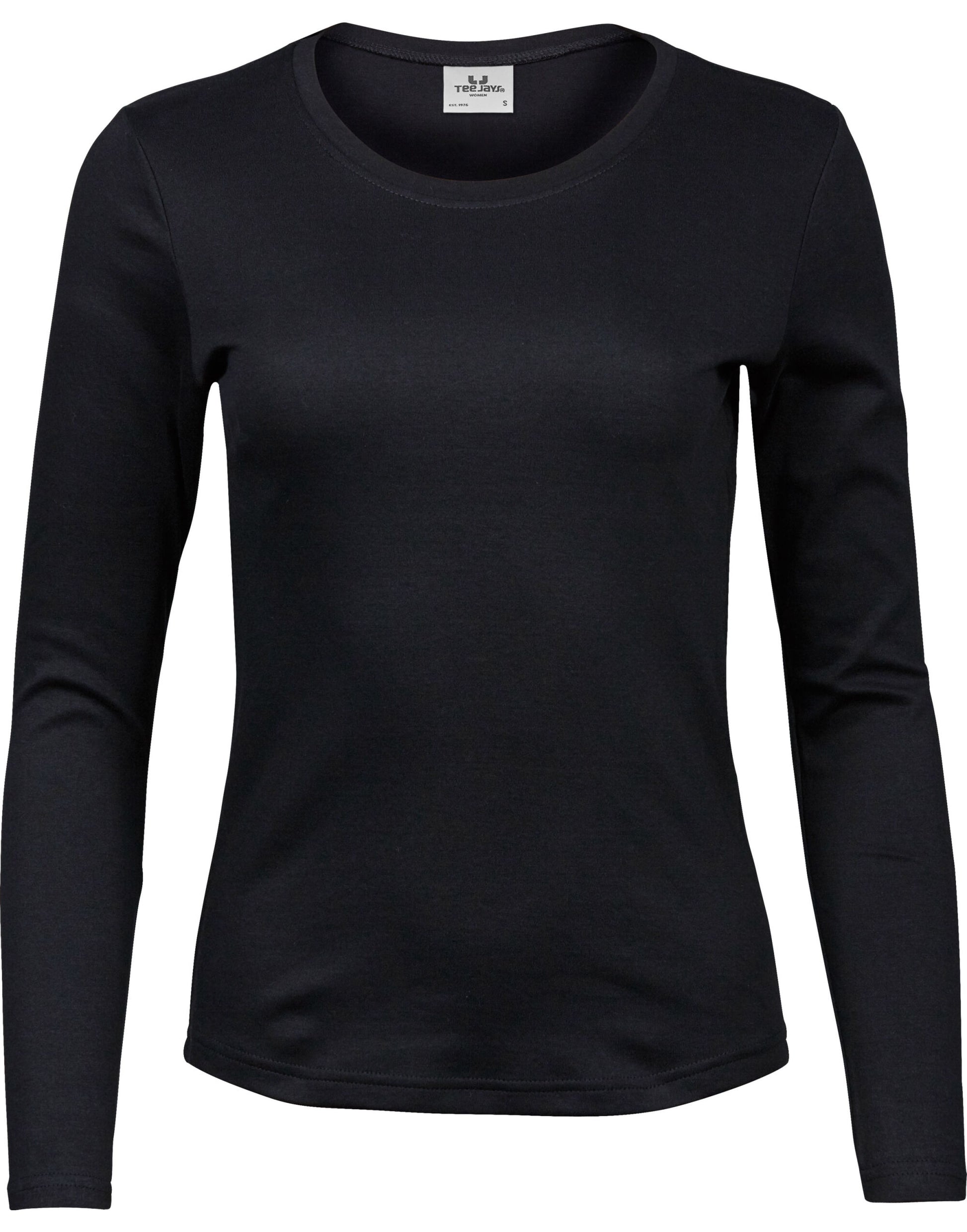 Ladies' Long Sleeve Interlock Tee - Black