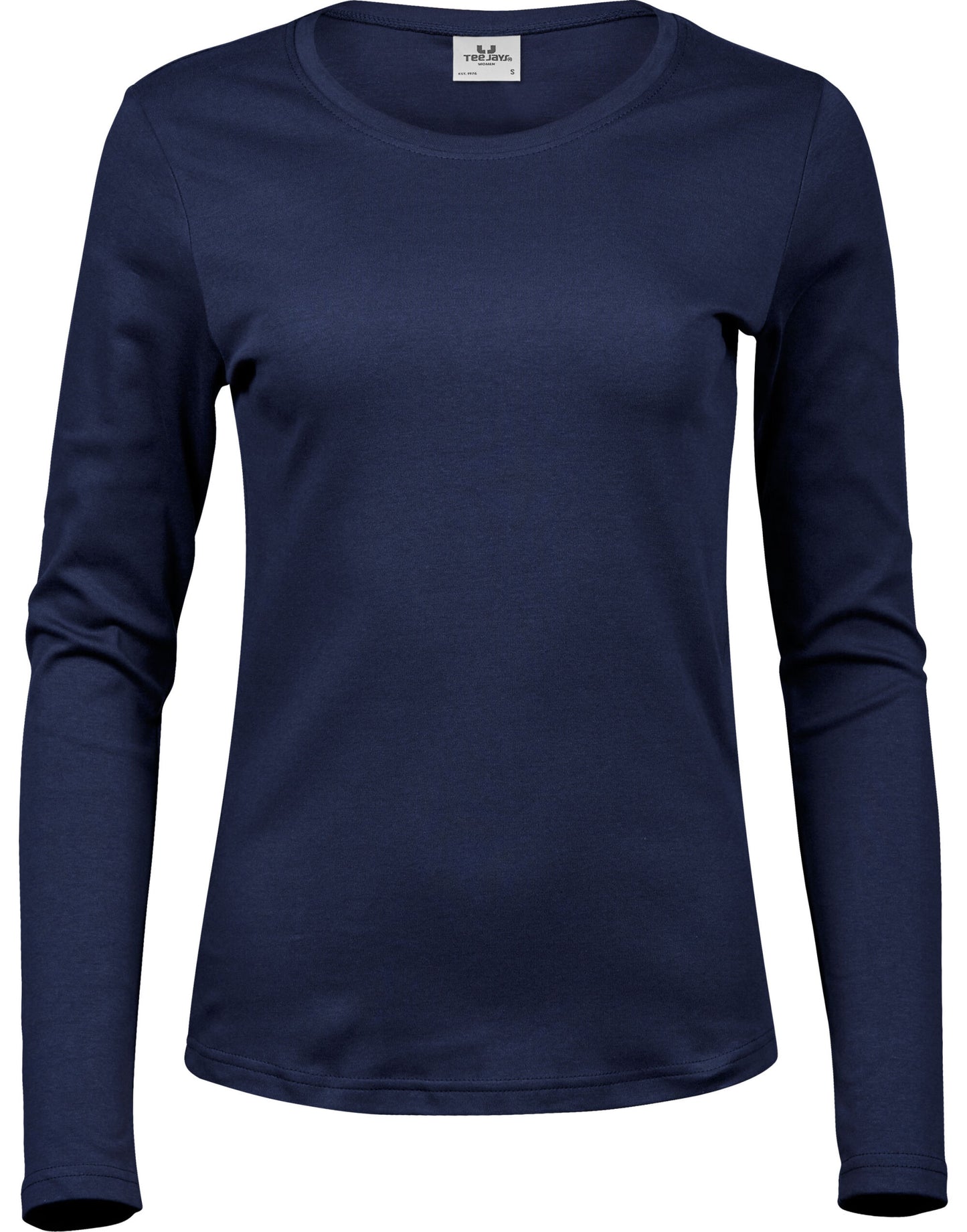 Ladies' Long Sleeve Interlock Tee - Navy