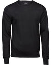 Men's Crew Neck Knitted Sweater - Black