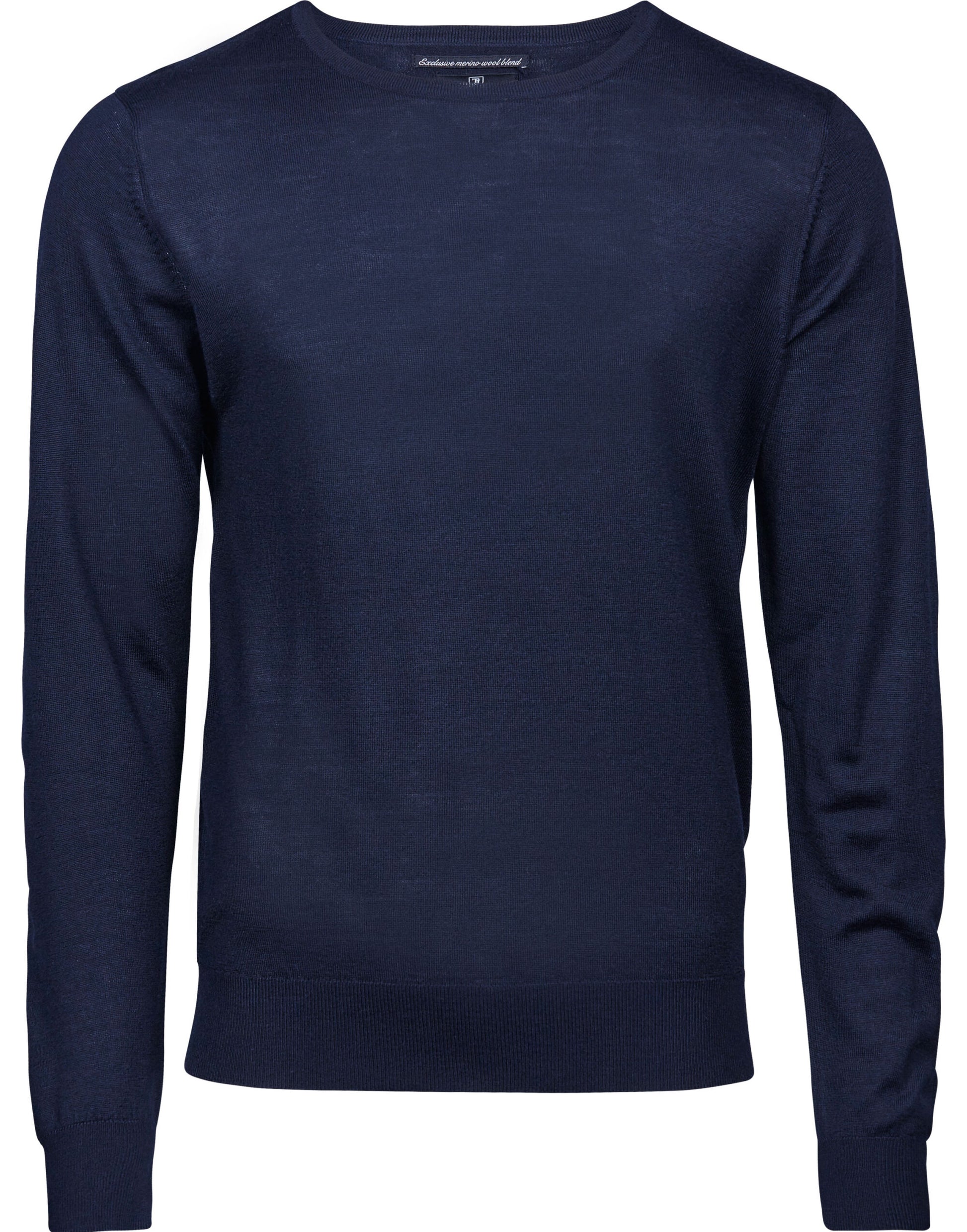 Men's Crew Neck Knitted Sweater - Navy