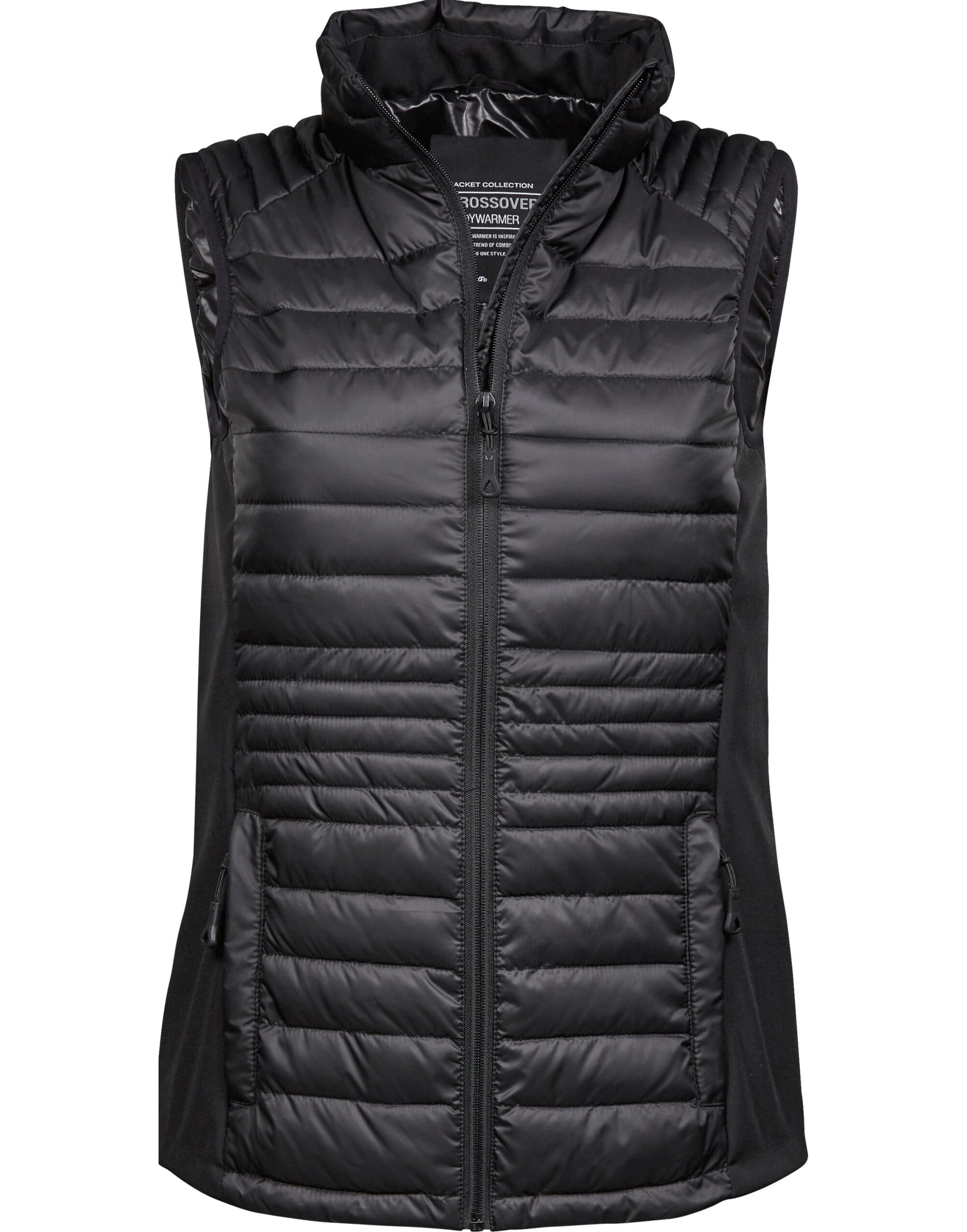 Ladies' Crossover Bodywarmer - Black/Black