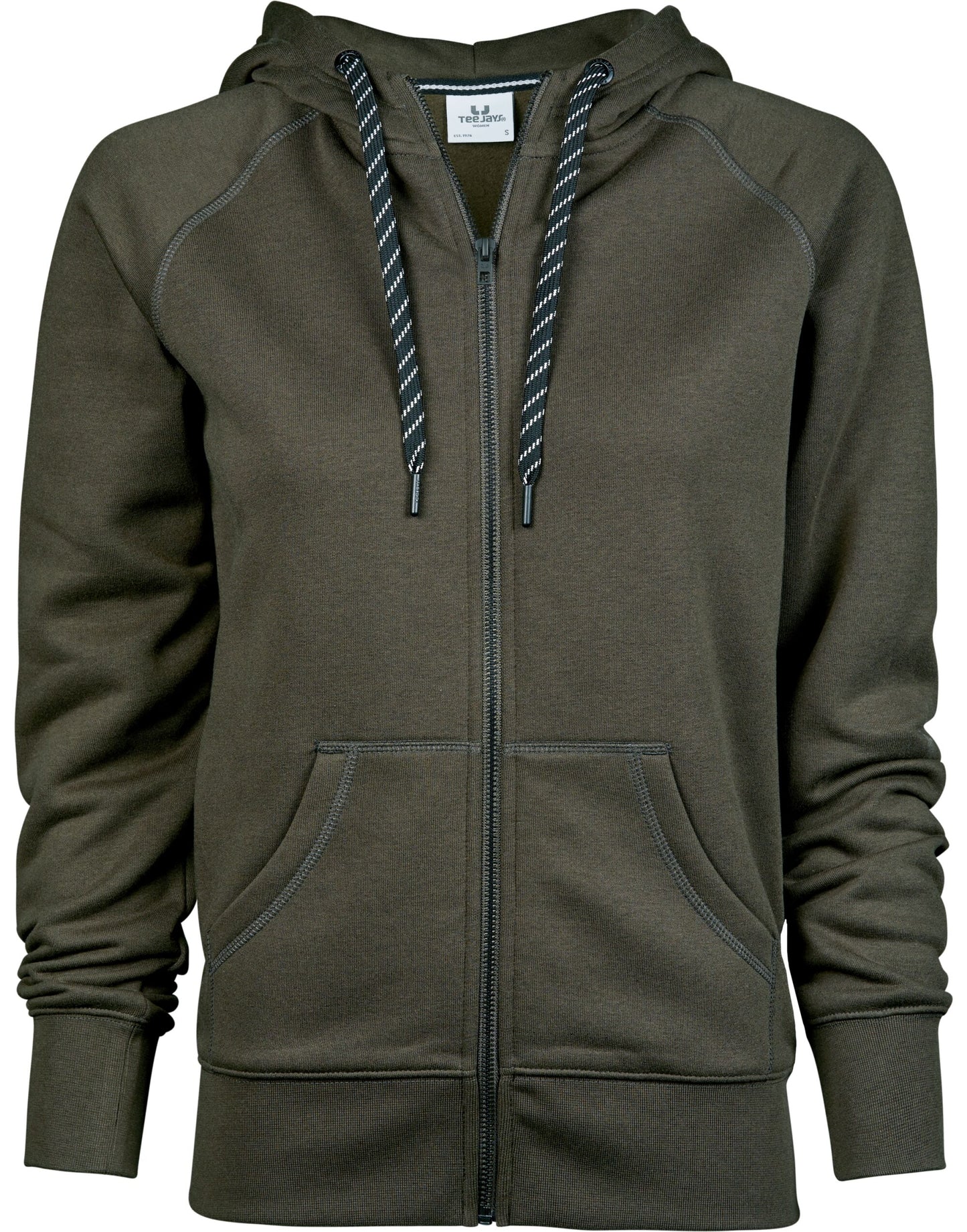 Ladies' Fashion Full Zip Hood - Deep Green