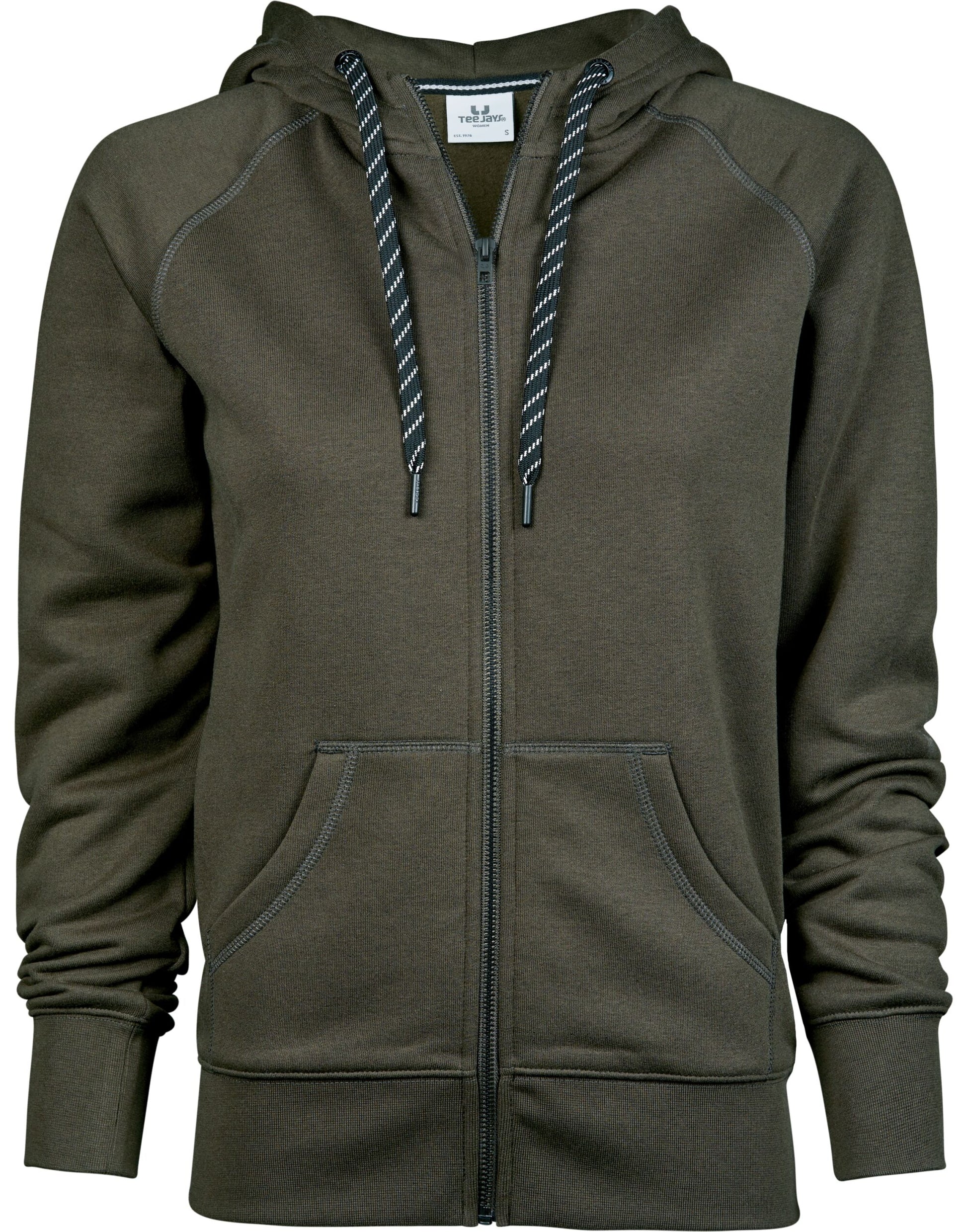 Ladies' Fashion Full Zip Hood - Deep Green