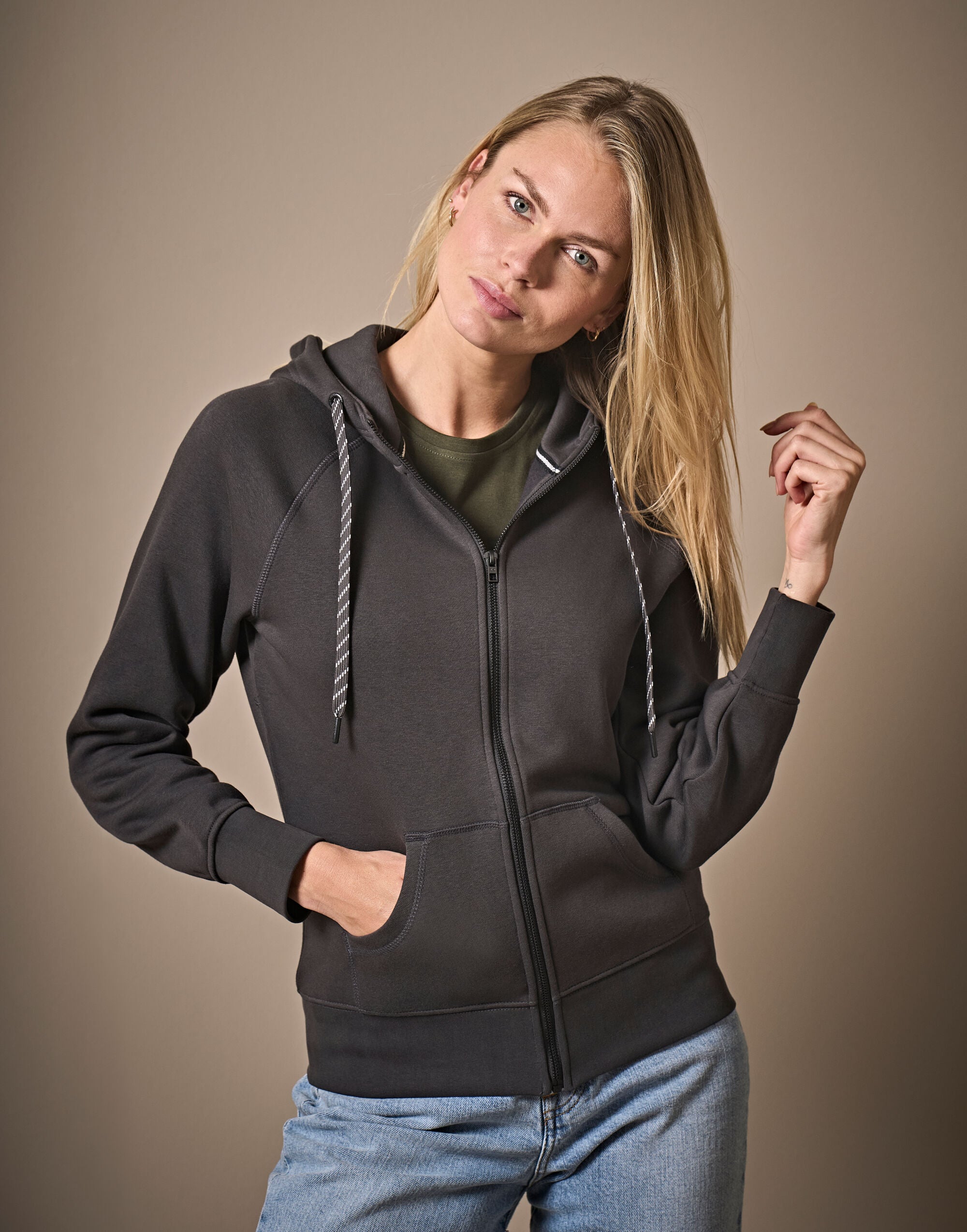 Ladies' Fashion Full Zip Hood