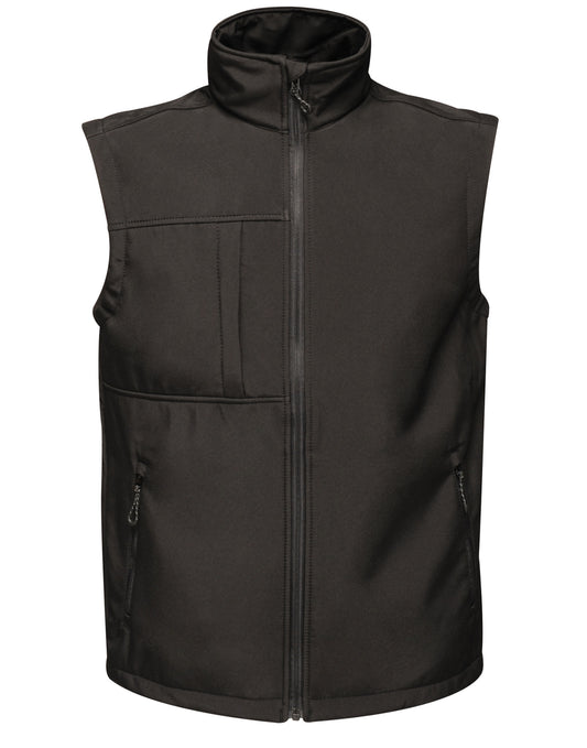 Octagon II Men's 3 Layer Printable Softshell Bodywarmer - Black