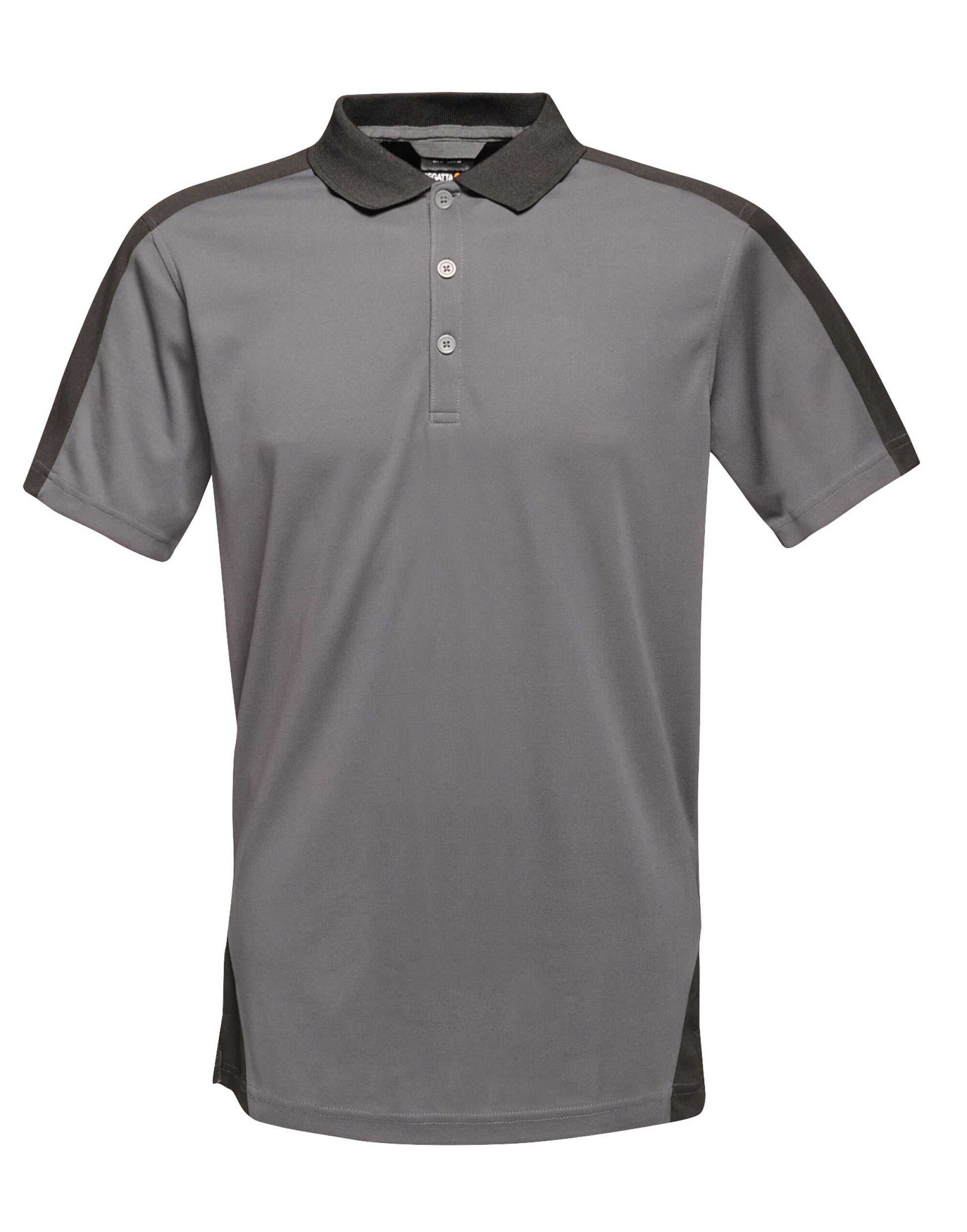 Contrast Quick Wicking Polo Shirt - Seal Grey/Black