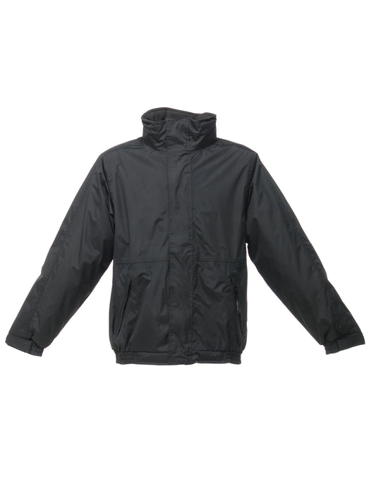 Dover Men's Fleece Lined Bomber Jacket - Black/Ash
