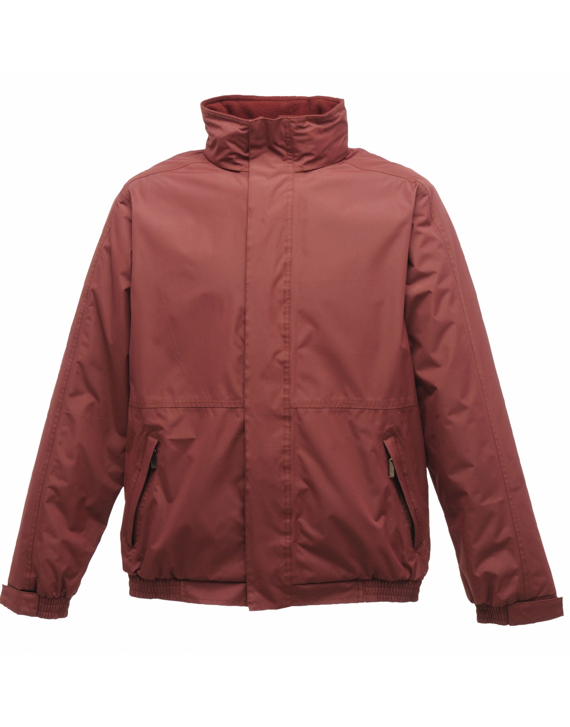 Dover Men's Fleece Lined Bomber Jacket - Burgundy