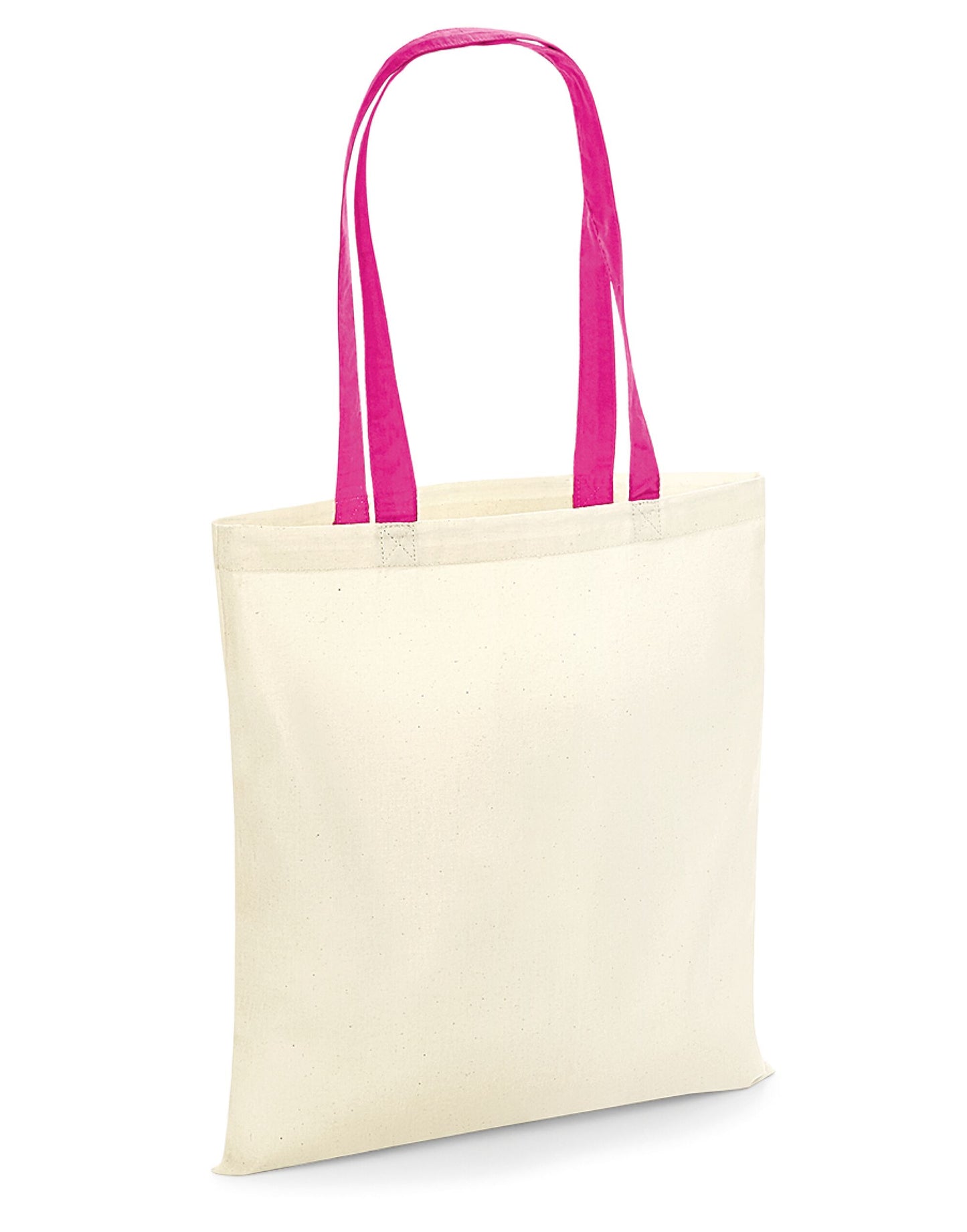 Bag 4 Life - Contrast Handle - Natural/Fuchsia
