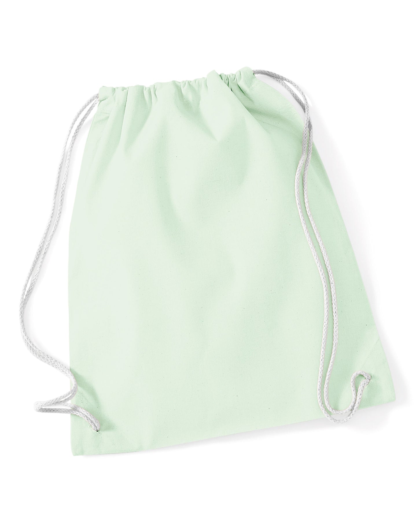 Cotton Gymsac - Pastel Mint/White