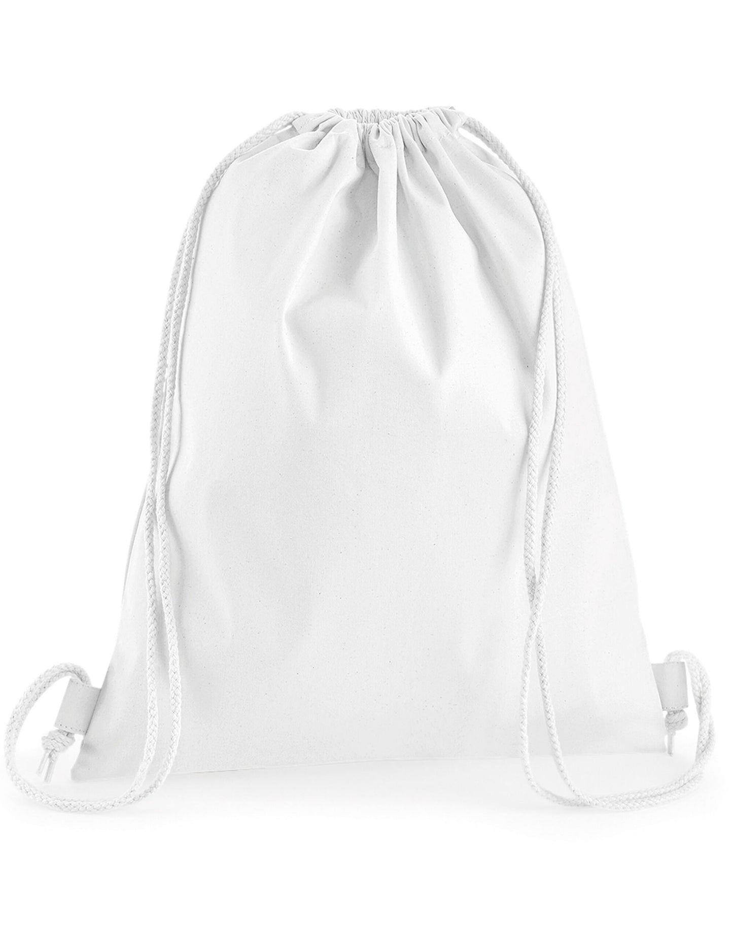 Premium Cotton Gymsac - White