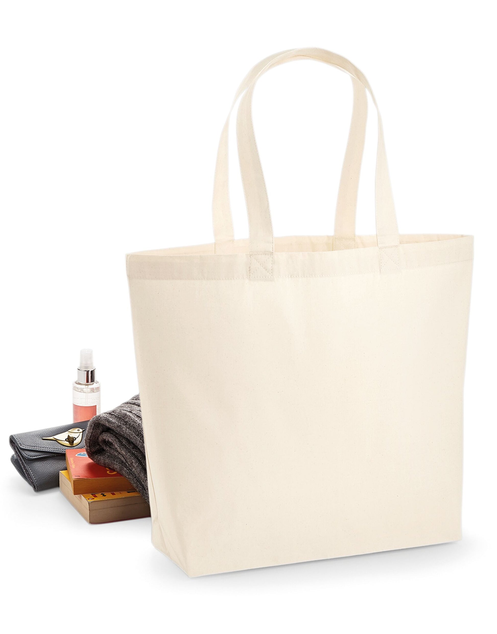 Premium Cotton Maxi Tote - Natural