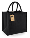 Jute Midi Tote - Black/Black