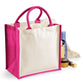 Printers' Midi Jute bag - Fuchsia