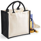Printers' Midi Jute bag - Black