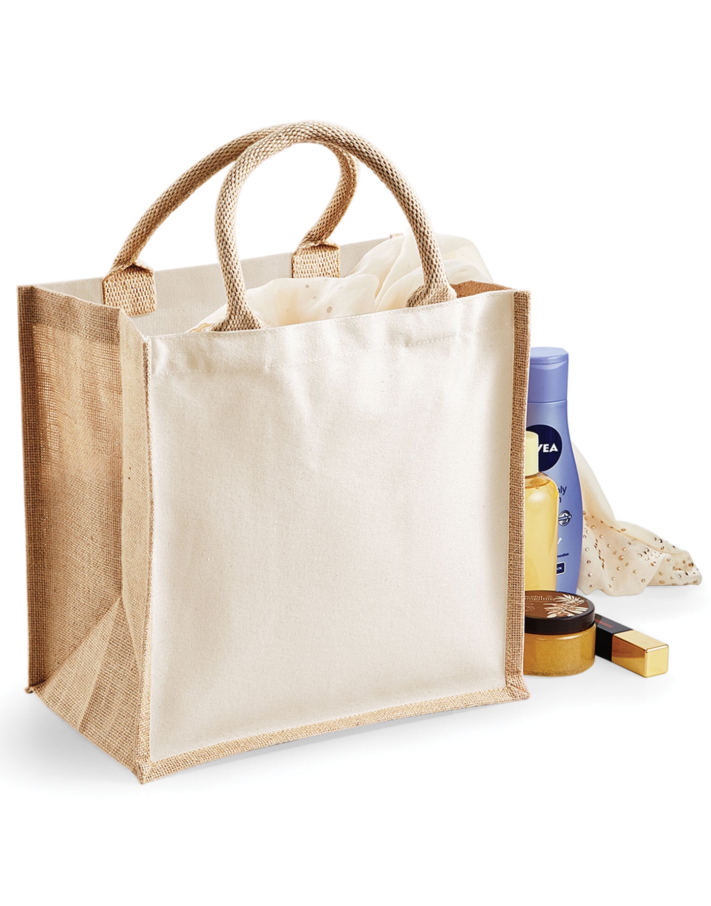 Printers' Midi Jute bag - Natural